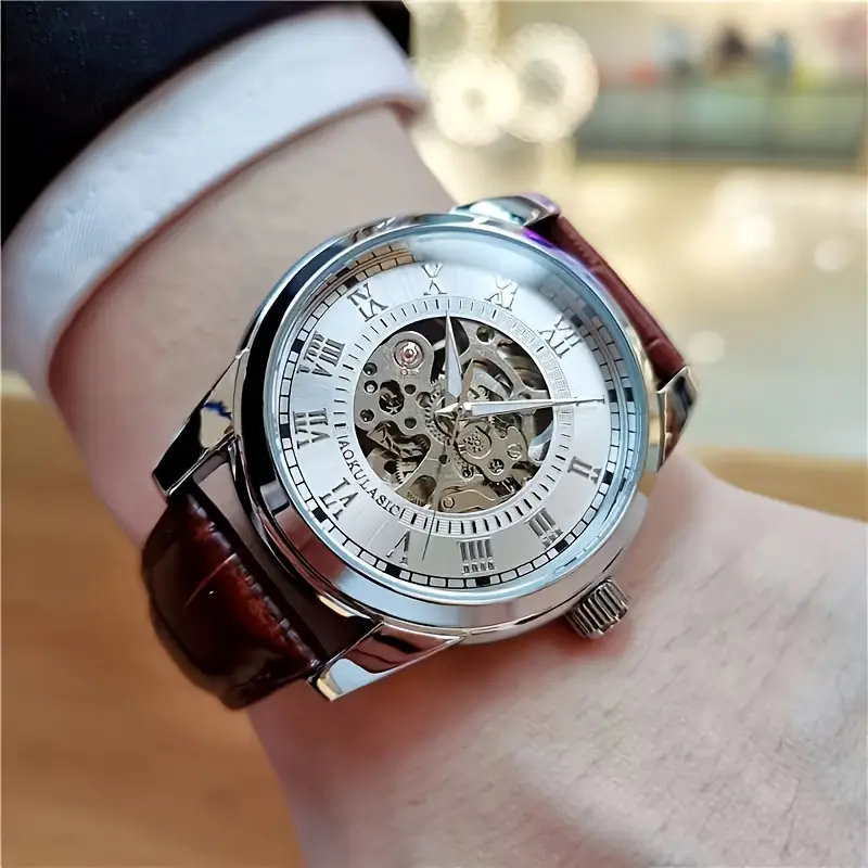 Elegant Men's Automatic Mechan – Mens Fashion Young recenzja i cena