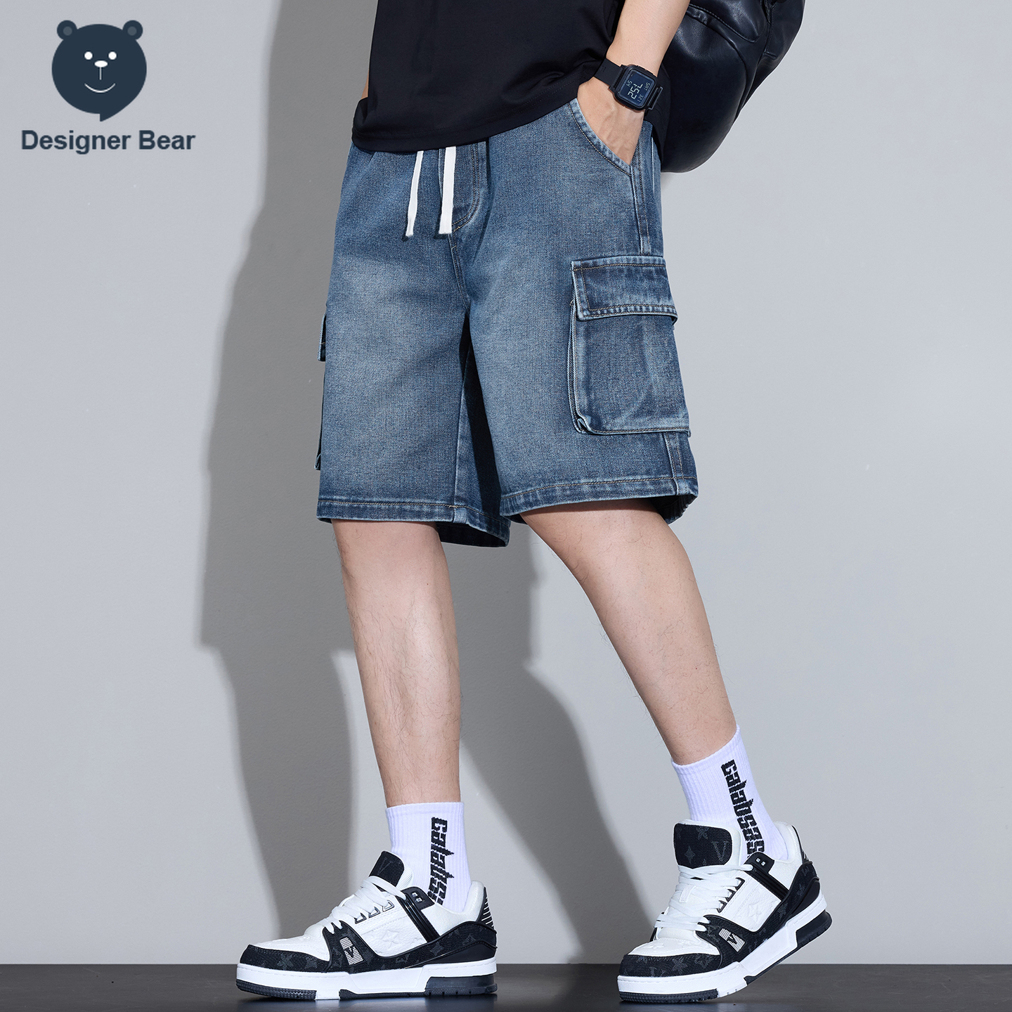 Men's Multi-Pocket Cargo Denim – Men Fashion Jeans recenzja i cena