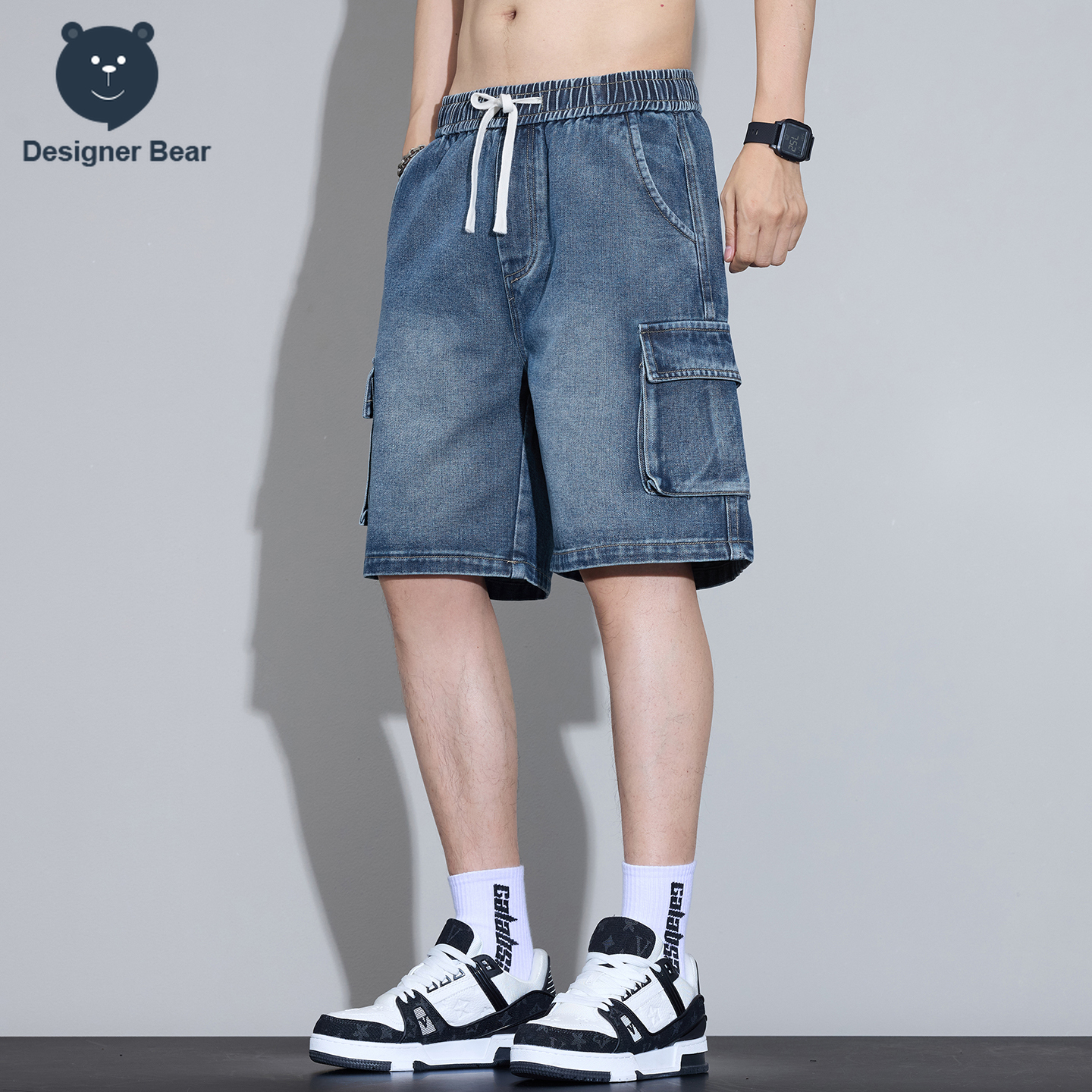 Men's Multi-Pocket Cargo Denim – Men Fashion Jeans recenzja i cena